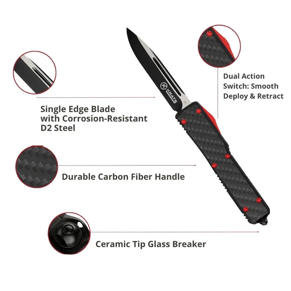 Krate Tactical- Carbon Fiber OTF Knife