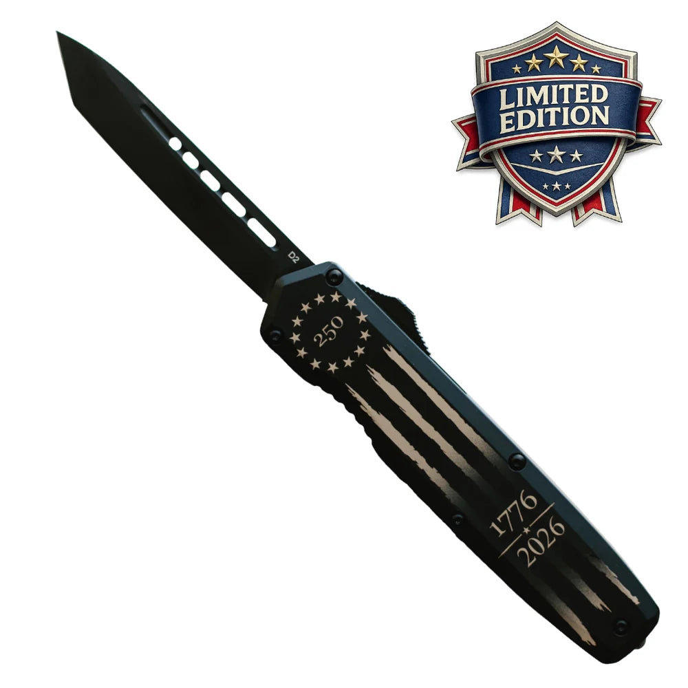 Krate Tactical- Betsy Ross Flag Large OTF Knife