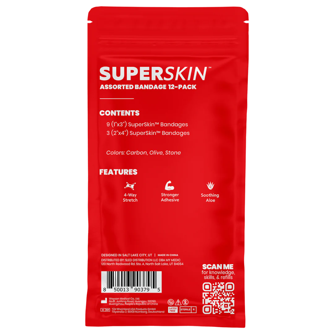 MyMedic SuperSkin® Assorted Bandage 12 Pack