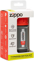 Zippo Typhoon Match Kit Windproof Emergency Fire Starter, Stormproof Lighter, Waterproof Case, Strike Anywhere, Weather Proof, Outdoor