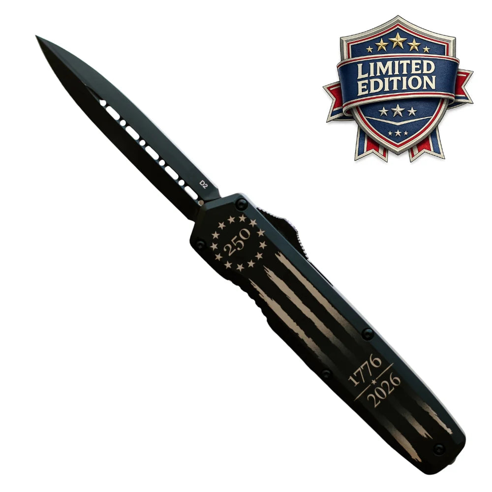 Krate Tactical- Betsy Ross Flag Large OTF Knife